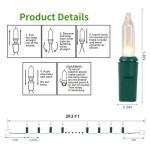 150 Count 29 FT Warm White Mini Christmas Lights