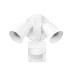 Twin Head Motion Sensor Flood Light - White