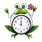 Frog Wall Clock with Thermometer and Humidity