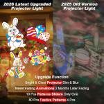 Upgraded Outdoor Easter Projector Lights with Slides