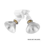 Twin Head Motion Sensor Flood Light - White