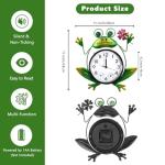 Frog Wall Clock with Thermometer and Humidity