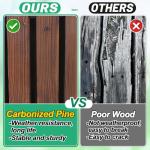 8.2ft Carbonized Pine Outdoor Garden Pathway