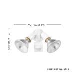 Twin Head Motion Sensor Flood Light - White