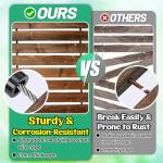 8.2ft Carbonized Pine Outdoor Garden Pathway