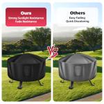 Round Heavy Duty Fire Pit Cover, 22-34 Inch