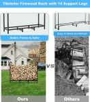 4ft Heavy Duty Firewood Rack for Indoor/Outdoor