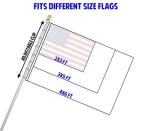 6ft Outdoor Spinning Flag Pole with Clips
