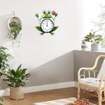 Frog Wall Clock with Thermometer and Humidity