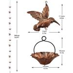 8.5Ft Copper Rain Chain with Lotus Design