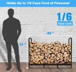 4ft Heavy Duty Firewood Rack for Indoor/Outdoor