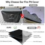 Heavy Duty Waterproof Square Fire Pit Cover