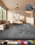 Grey Fluffy Shag Area Rug for Home Decor