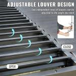 Domi 10x13FT Adjustable Aluminum Pergola for Outdoors