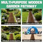 8.2ft Carbonized Pine Outdoor Garden Pathway