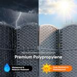 Folding 8-Panel Outdoor Privacy Screen for Any Space