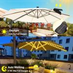 Solar Umbrella Lights with 8 Modes and Clips
