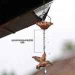8.5Ft Copper Rain Chain with Lotus Design