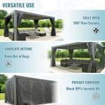 Domi 10x13FT Adjustable Aluminum Pergola for Outdoors