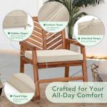 Set of 4 Waterproof Patio Chair Cushions