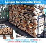 4ft Heavy Duty Firewood Rack for Indoor/Outdoor