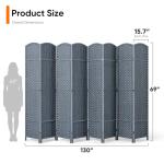 Folding 8-Panel Outdoor Privacy Screen for Any Space