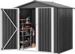 DWVO Metal Outdoor Storage Shed, Lockable Tool Shed