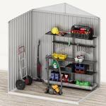 DWVO 6x4ft Metal Outdoor Storage Shed - Waterproof