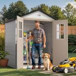 DWVO 6x4.4 FT Outdoor Storage Shed with Windows