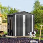 DWVO 6x4ft Heavy Duty Metal Storage Shed