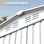 Heavy-Duty 6x4ft Waterproof Outdoor Storage Shed