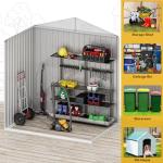 DWVO 6x4ft Heavy Duty Metal Storage Shed