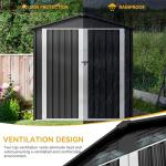 DWVO 6x4ft Heavy Duty Metal Storage Shed