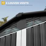 DWVO Metal Outdoor Storage Shed, Lockable Tool Shed