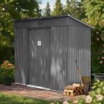 Outdoor Metal Storage Shed with Lockable Door
