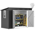 DWVO Metal Outdoor Storage Shed with Window