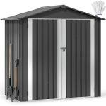 DWVO 6x4ft Lockable Steel Tool Storage Shed