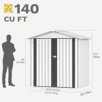 Heavy-Duty 6x4ft Waterproof Outdoor Storage Shed