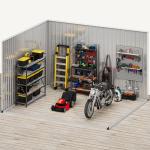 10x8ft Metal Outdoor Storage Shed with Window