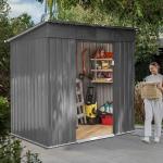 Outdoor Metal Storage Shed with Lockable Door