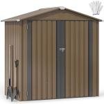 DWVO 6x4ft Lockable Steel Tool Storage Shed
