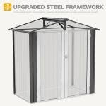 Heavy-Duty 6x4ft Metal Outdoor Tool Shed