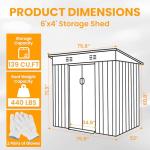 Outdoor Metal Storage Shed with Lockable Door