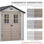 DWVO 6x4.4 FT Outdoor Storage Shed with Windows