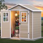DWVO 6x4.4 FT Outdoor Plastic Storage Shed