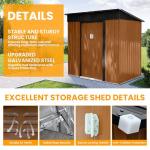Outdoor Metal Storage Shed with Lockable Door