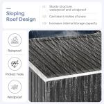 Black Metal Outdoor Storage Shed 6x4FT