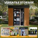 Outdoor Metal Storage Shed with Lockable Door