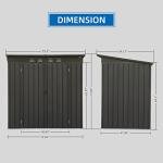 Domi Waterproof Metal Tool Storage Shed 6' x 4