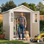DWVO 6x4.4 FT Outdoor Plastic Storage Shed